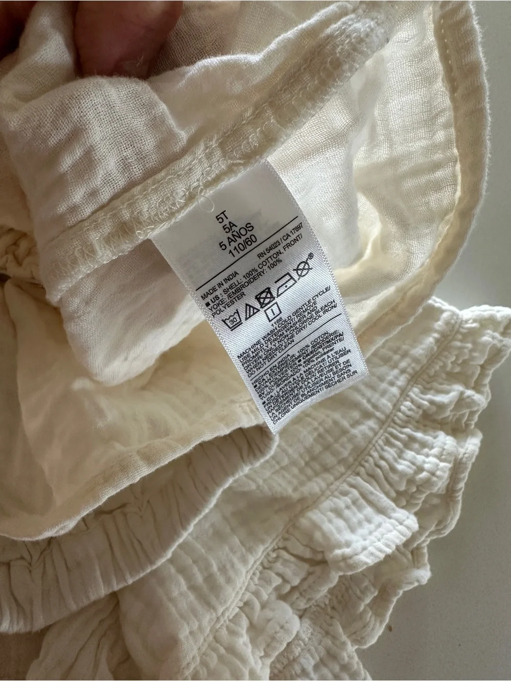 Old Navy Muslin Crochet Accent Gauze Outfit Set